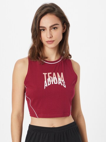 Sport top de la ADIDAS SPORTSWEAR pe roșu: față