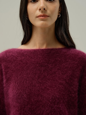 Lilysilk Pullover 'Bootneck-Pullover aus gebürstetem Kaschmir'‌‌‌‌‌‌ in Rot
