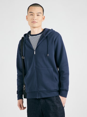 SELECTED - Sudadera con cremallera 'SLHREG-DAN' en azul: frente