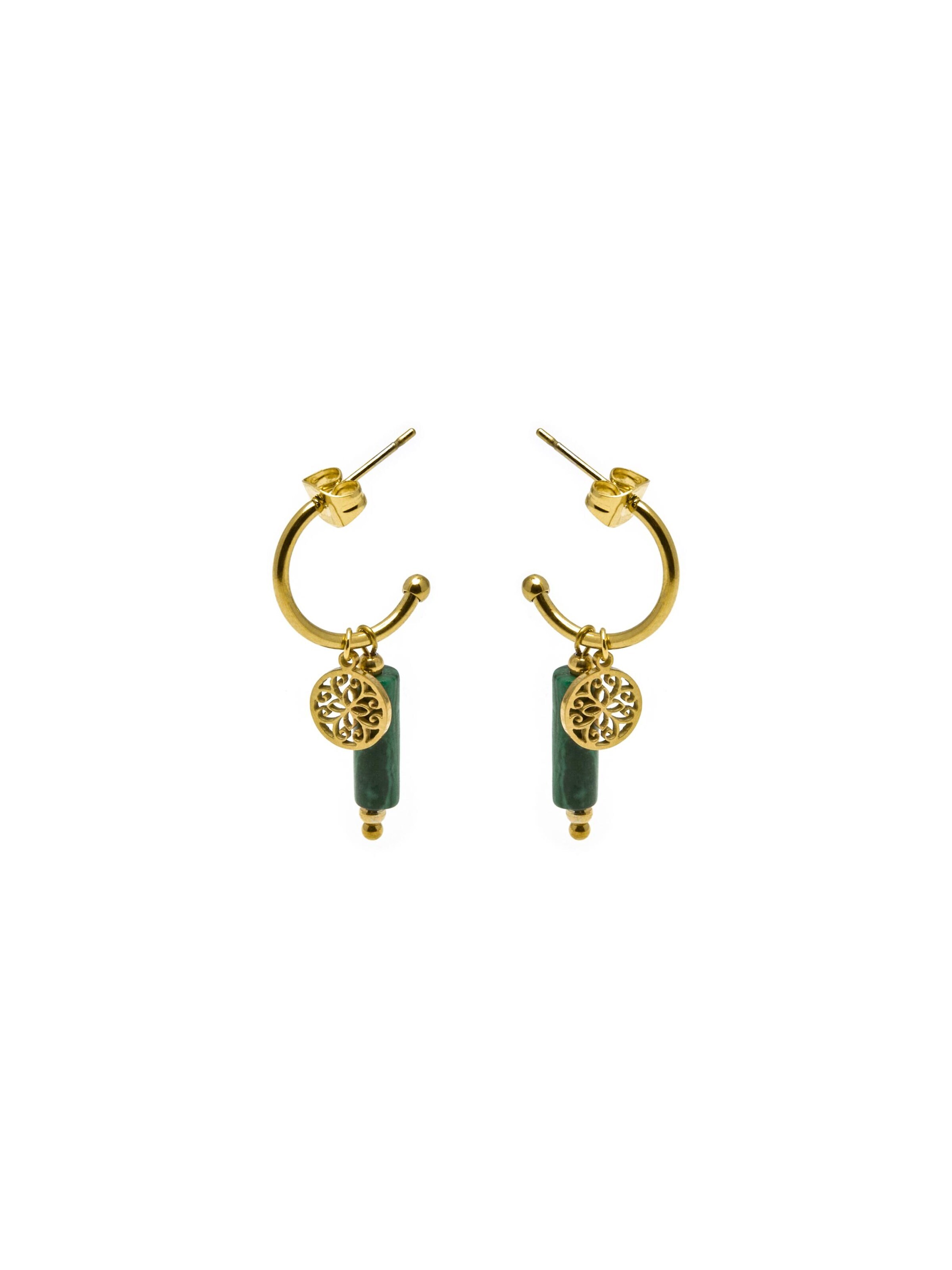 Luxenter Earrings 'Nadu' in Green