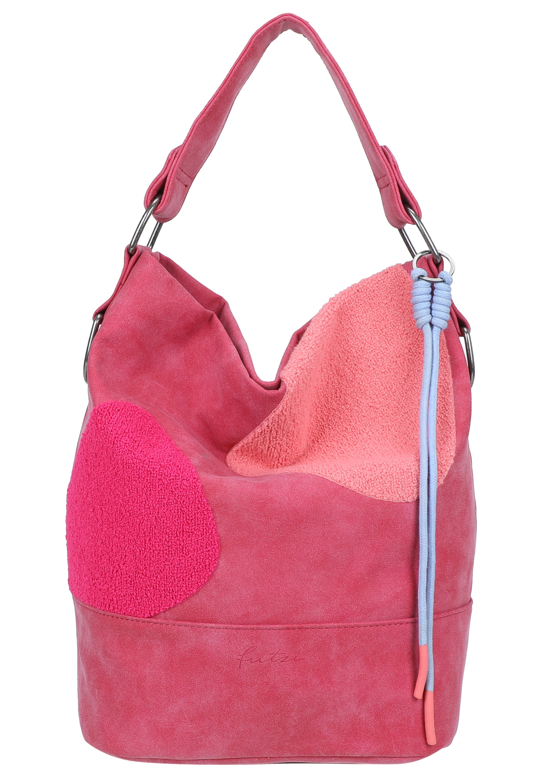 Fritzi aus Preußen Schultertasche 'Olga Limited Happy Flocked Jive' in Pink: Vorderseite