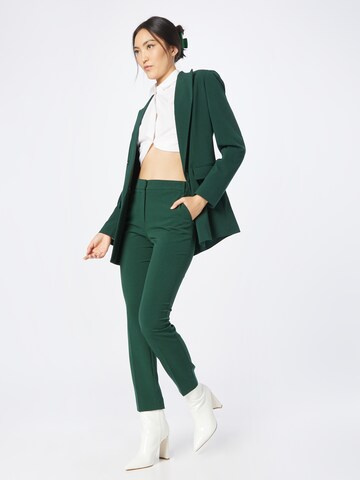 Warehouse Slim fit Trousers with creases in Green