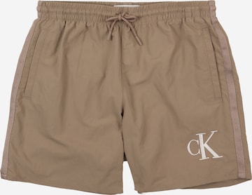 Calvin Klein Swimwear - Calções de banho em cinzento: frente