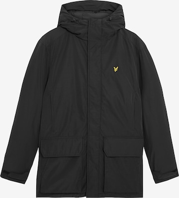 Lyle & Scott Tussenparka in Zwart: voorkant