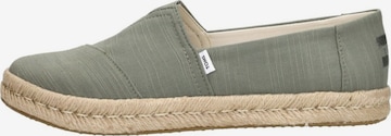 TOMS Classic Flats 'Alpargata Rope 2.0' in Green: front
