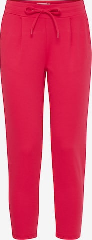ICHI Slim fit Pleat-Front Pants 'KATE' in Pink: front