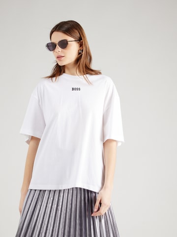 T-shirt BOSS Orange en blanc : devant