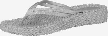 ILSE JACOBSEN T-Bar Sandals 'Cheerful 13' in Silver: front