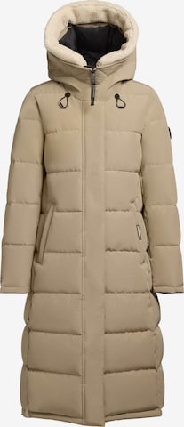 Manteau d’hiver ' DEVION TEDDY ' khujo en beige : devant