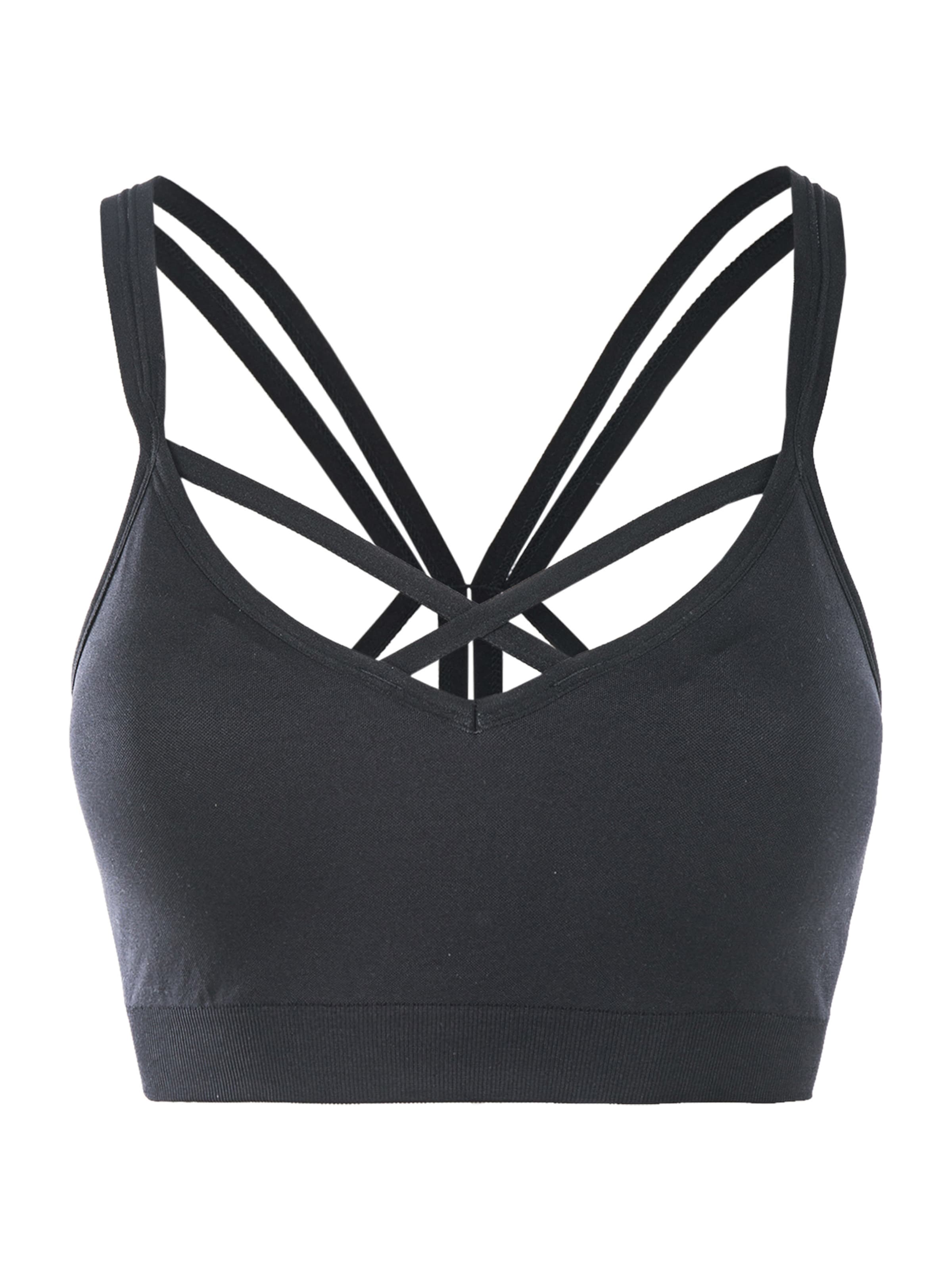 Athlecia Bralette Sports Bra &#x27;Tulip&#x27; in Black: front