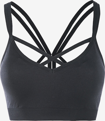 Athlecia Bustier Urheilurintaliivit 'Tulip' värissä musta: etupuoli