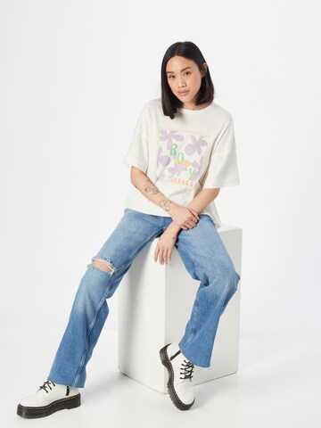 T-shirt oversize 'SWEET FLOWERS' ROXY en blanc