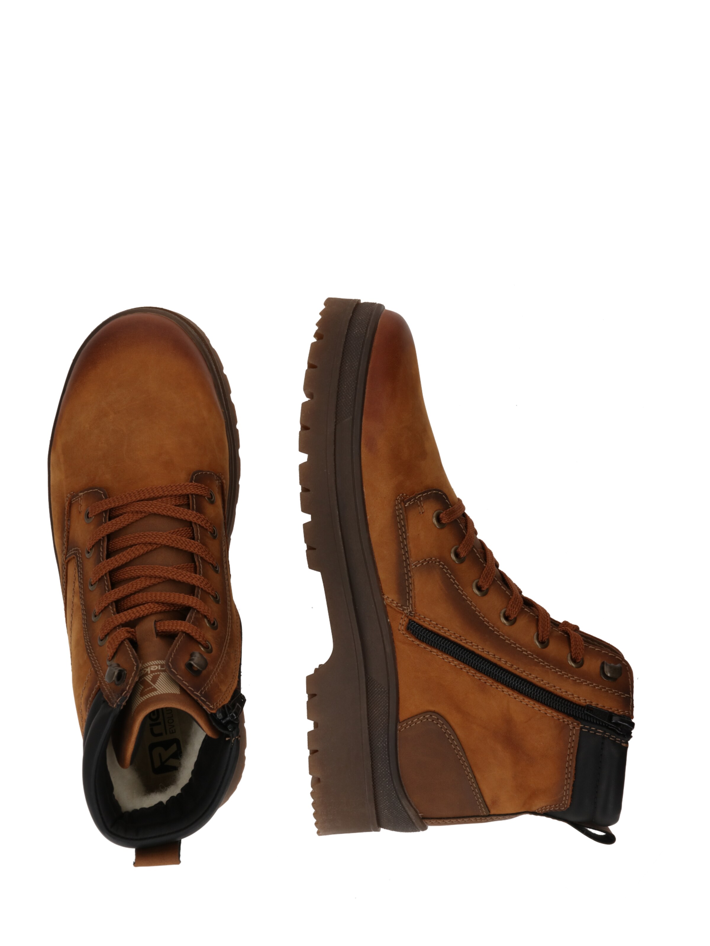 Rieker Lace-Up Boots in Brown