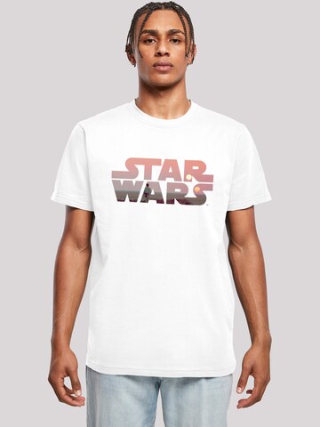 T-Shirt 'Star Wars Tatooine' F4NT4STIC en blanc : devant