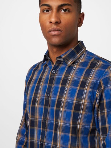 Coupe regular Chemise TOM TAILOR en bleu