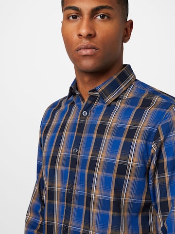 Coupe regular Chemise TOM TAILOR en bleu