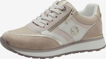 Tamaris Platform trainers in Beige: front