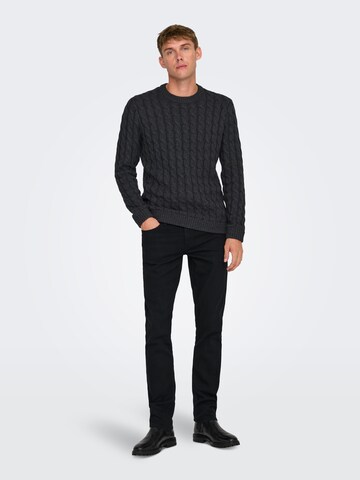 Slimfit Jeans 'ONSLOOM' di Only & Sons in nero