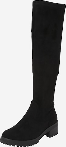 Refresh Overknees in Black: front