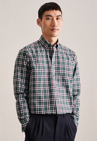 SEIDENSTICKER Regular fit Business Shirt in Green: front