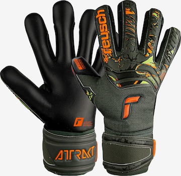 REUSCH Athletic Gloves 'Attrakt Gold X' in Black: front