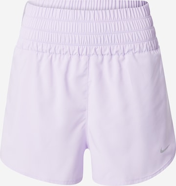 NIKE - Regular Calças de desporto 'ONE' em roxo: frente