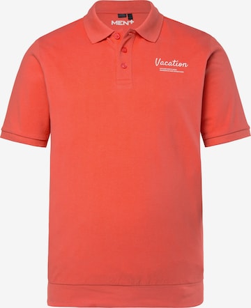 Men Plus Poloshirt in Orange: Vorderseite