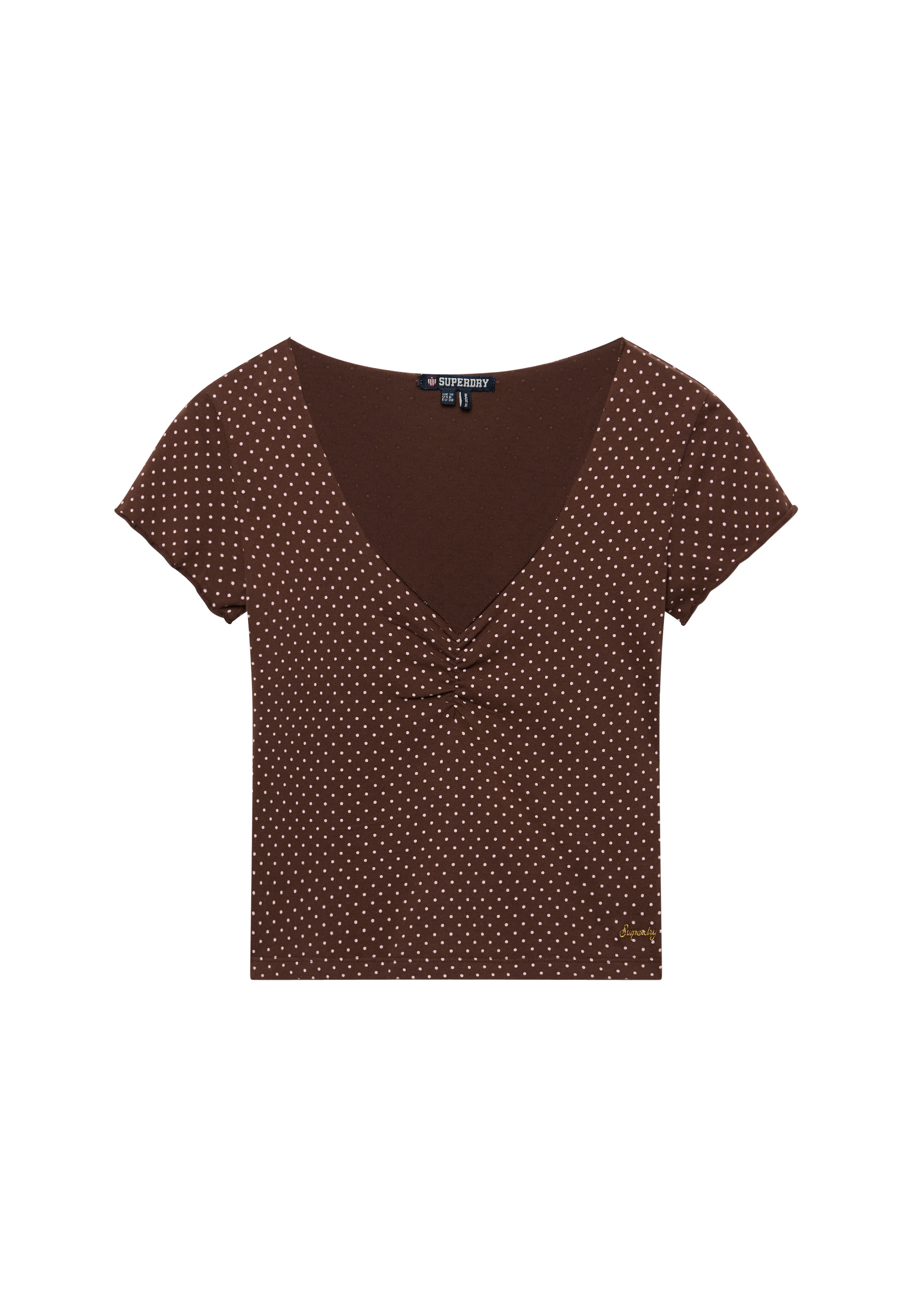 T-shirt 'Athletic Essentials' Superdry & Co en marron : devant
