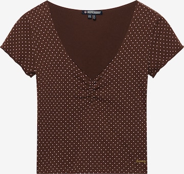 T-shirt 'Athletic Essentials' Superdry & Co en marron : devant