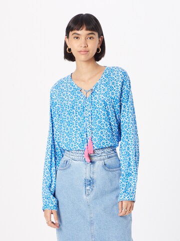 Zwillingsherz Blouse 'Irma' in Blue: front