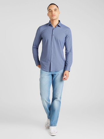 HUGO Slim Fit Skjorte 'Kenno' i blå