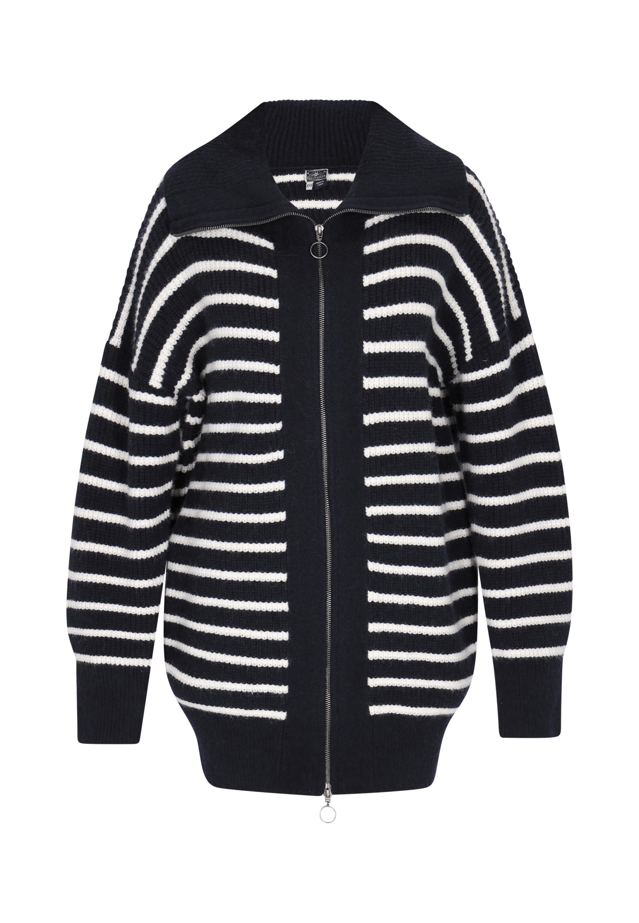 DreiMaster Maritim Gebreid vest in Blauw: voorkant