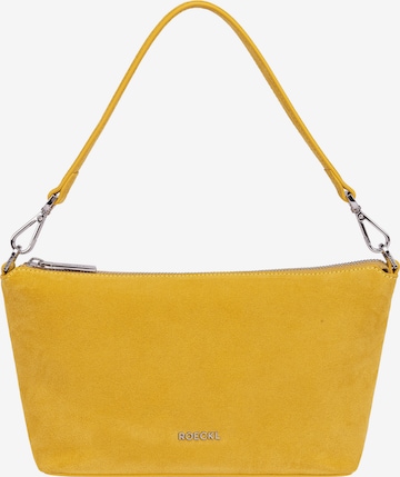 Roeckl Schoudertas 'GAIA UMHÄNGETASCHE VELOUR SMALL' in Geel: voorkant