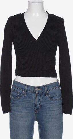NA-KD Sweater & Cardigan in S in Black: front