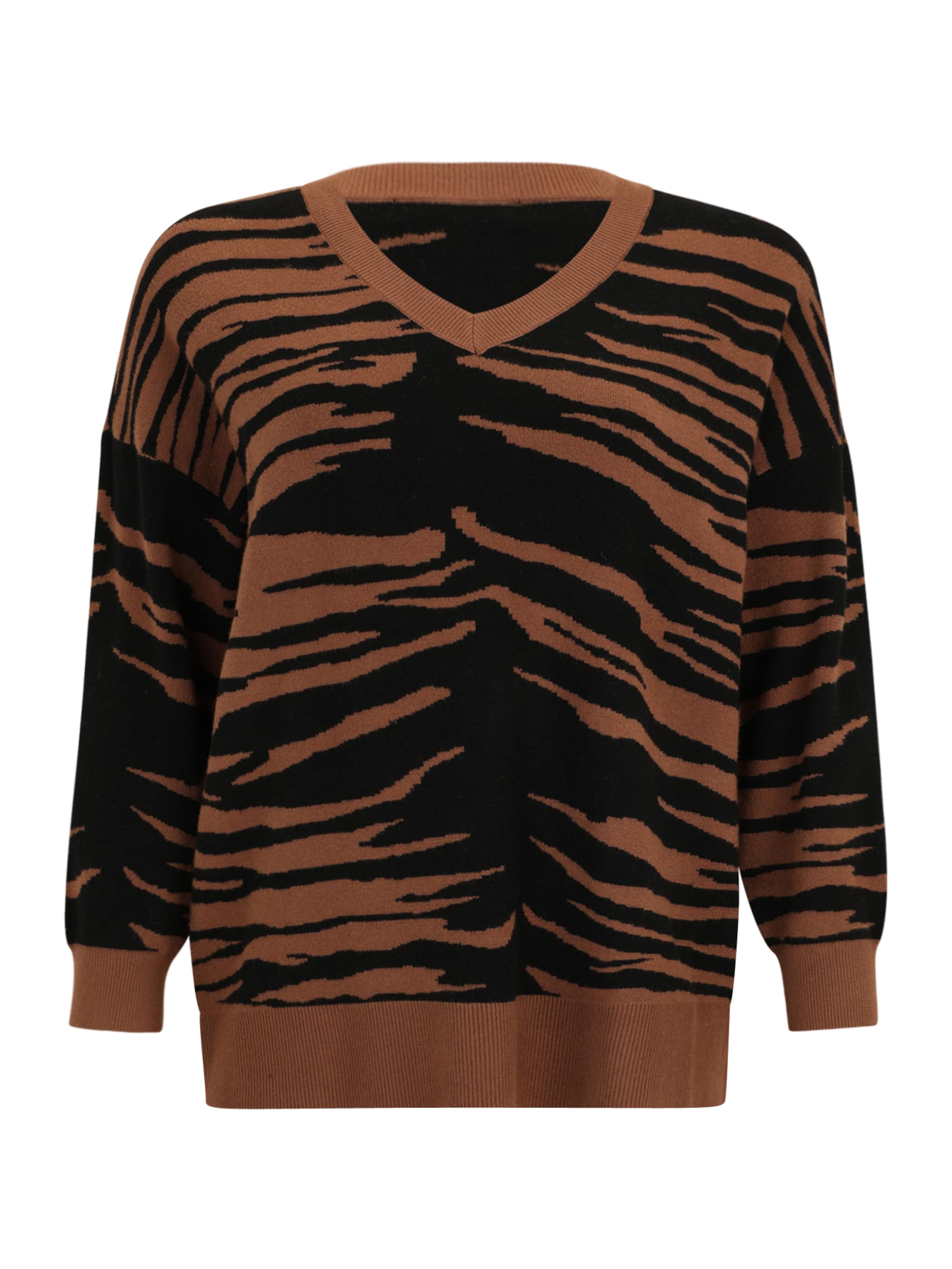 Vero Moda Curve Sweater 'VMCNANCY' in Brown: front