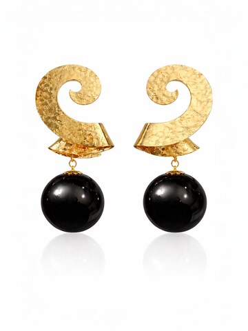 Elena Athanasiadou Earrings 'Obsidian' in Black: front