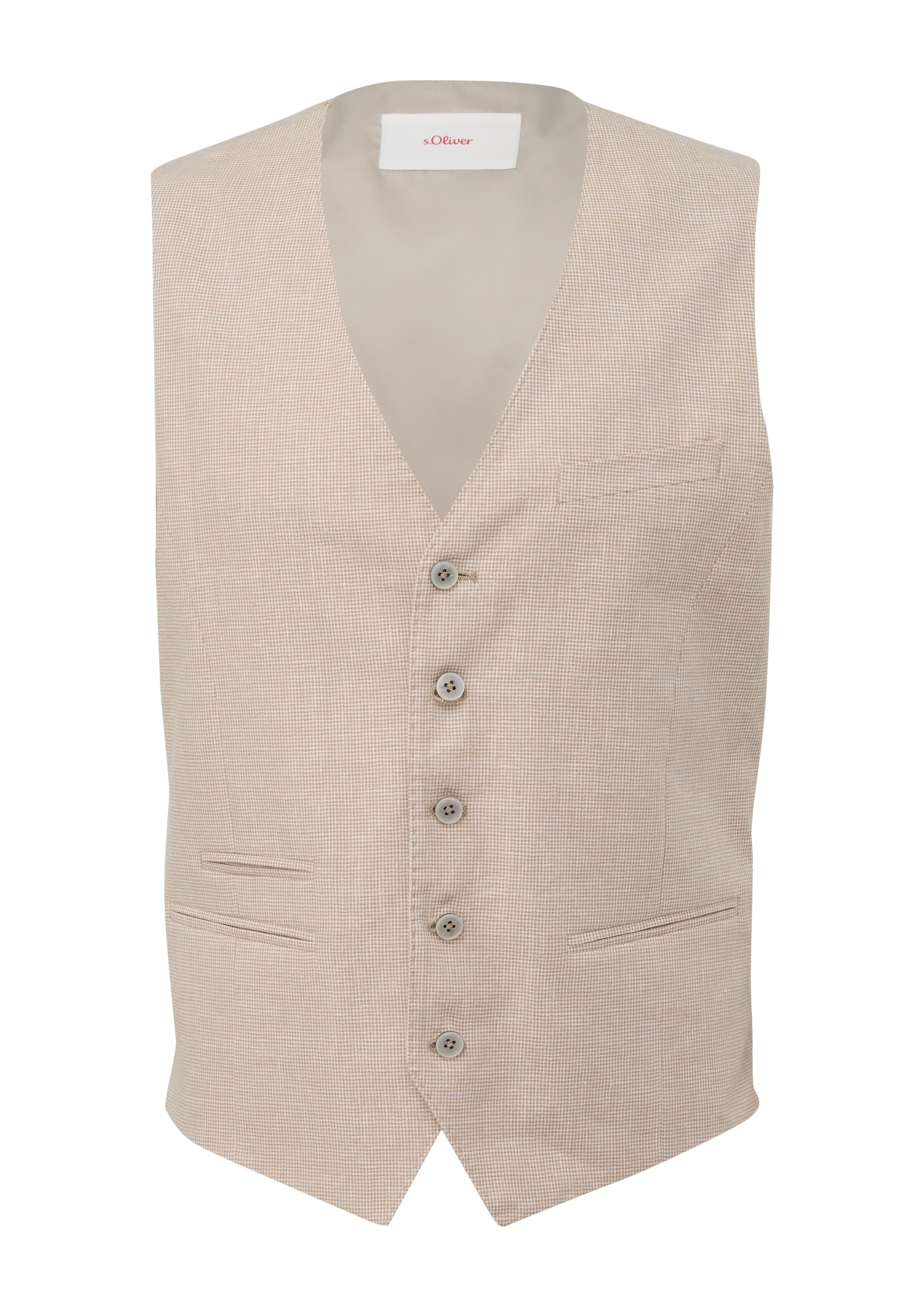 s.Oliver Gilet in Beige: voorkant