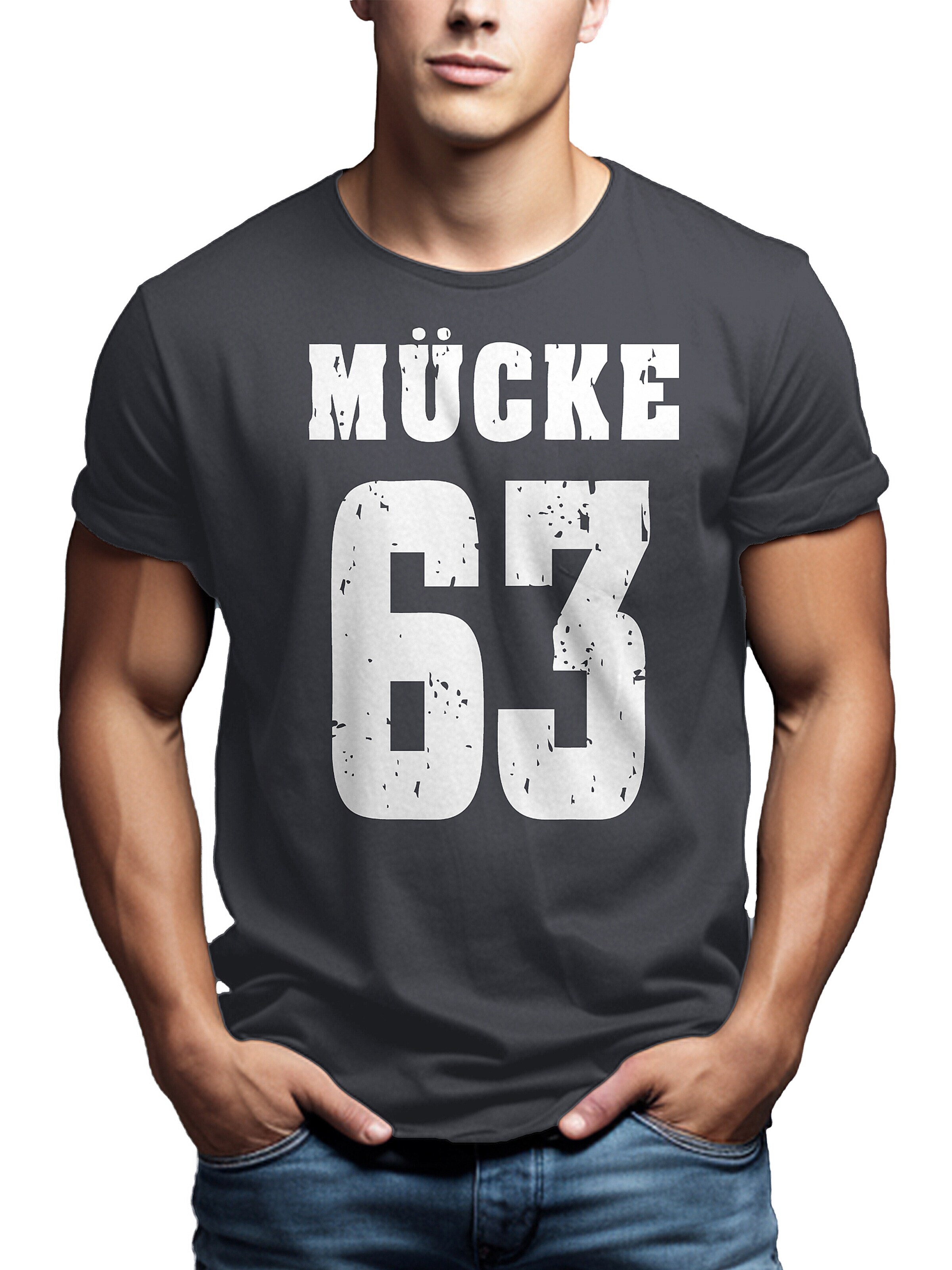 MAKAYA Shirt 'Mücke 63' in Grey