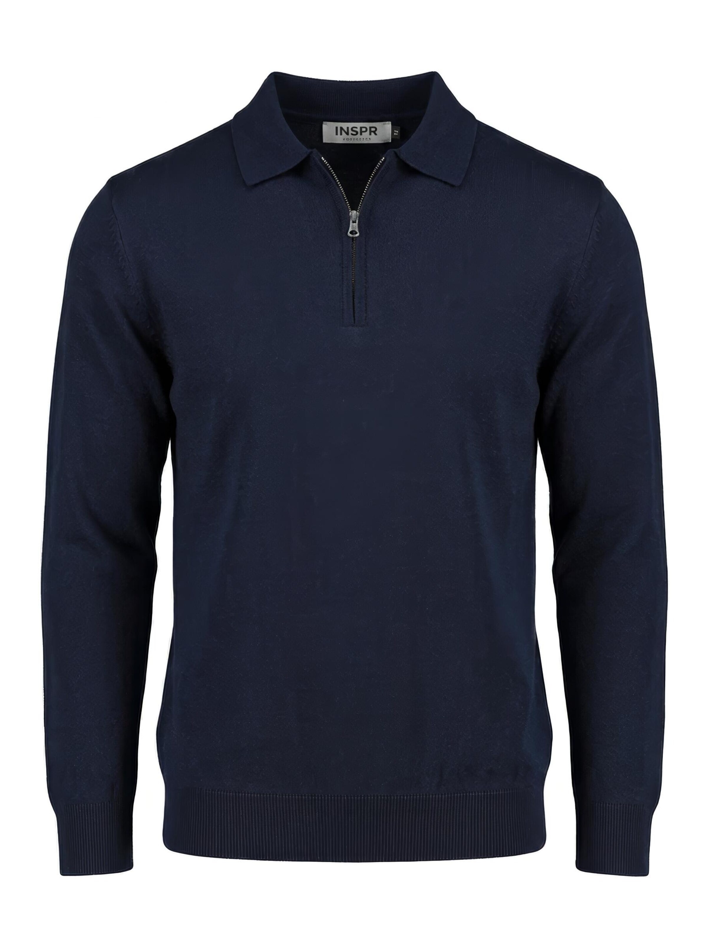 INSPR Sweater 'Markova Zip' in Blue: front