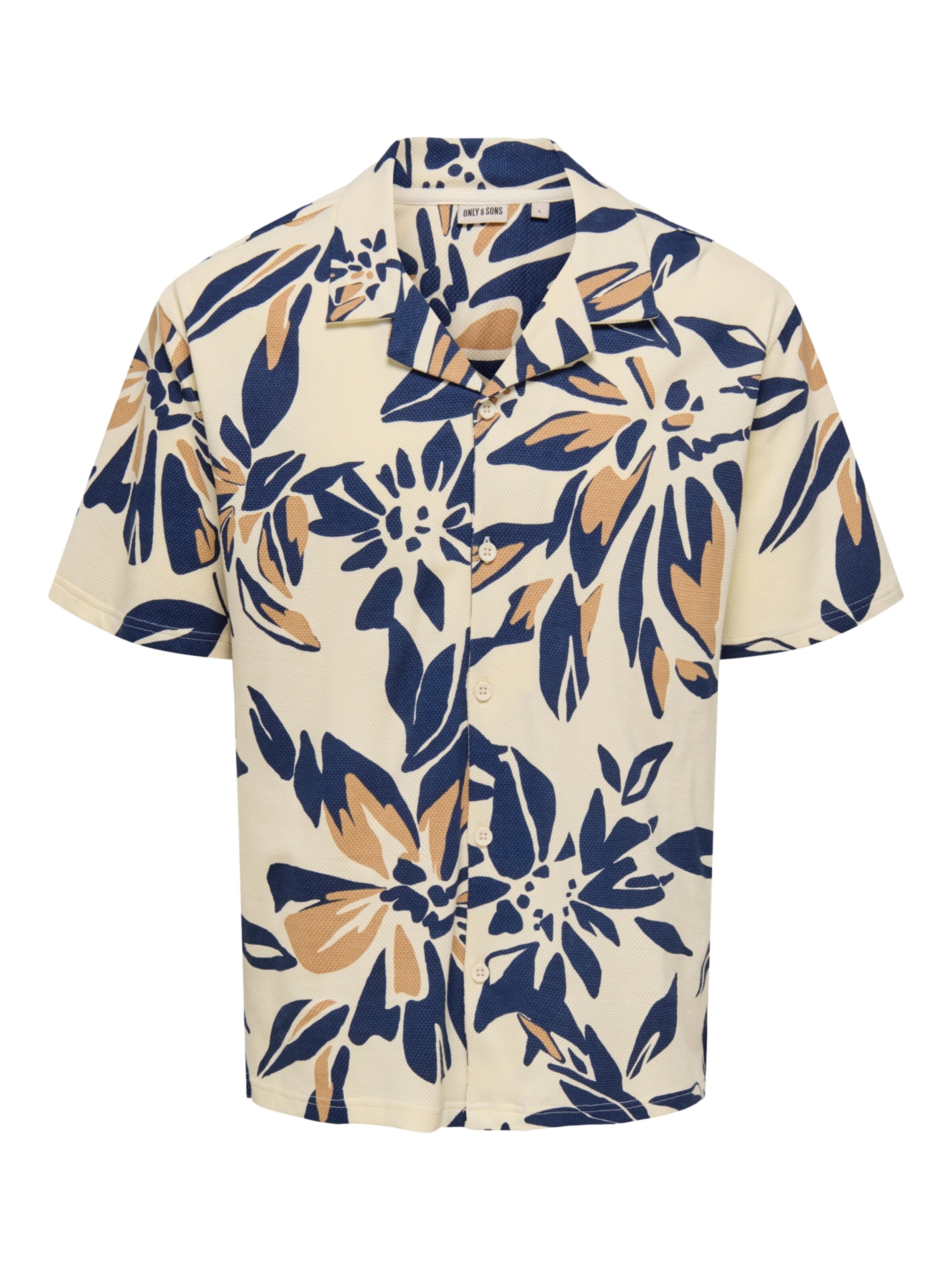 Only & Sons Regular fit Overhemd 'Piero' in Beige: voorkant