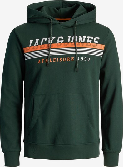 JACK & JONES Sweatshirt 'IRON' in Dark green / Orange / White, Item view