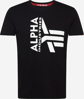 ALPHA INDUSTRIES Tričko – černá: přední strana