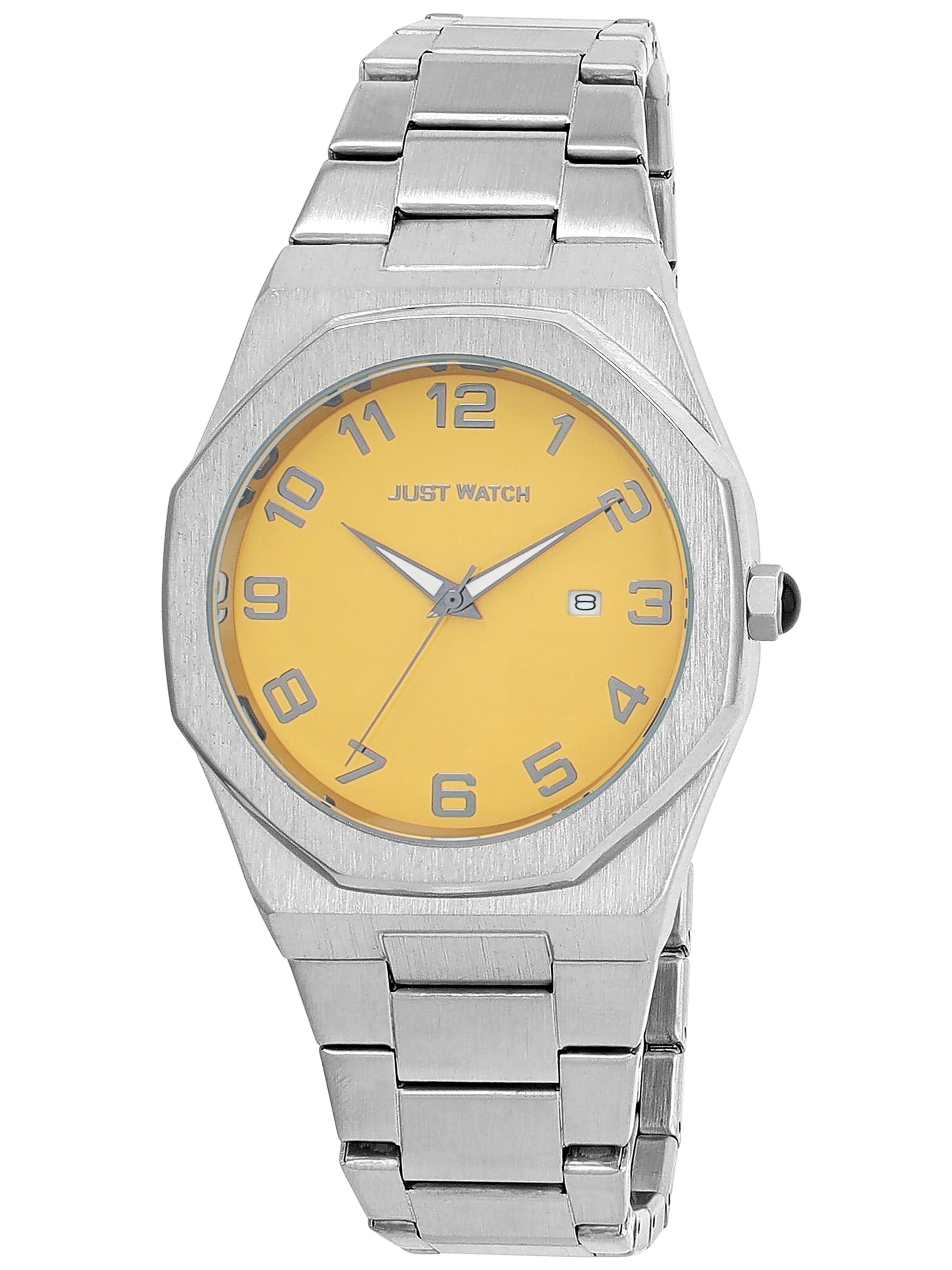 Just Watch Analog Watch 'Datumsanzeige' in Silver