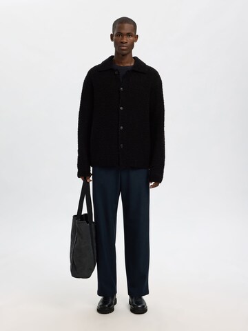 SELECTED Gebreid vest in Zwart