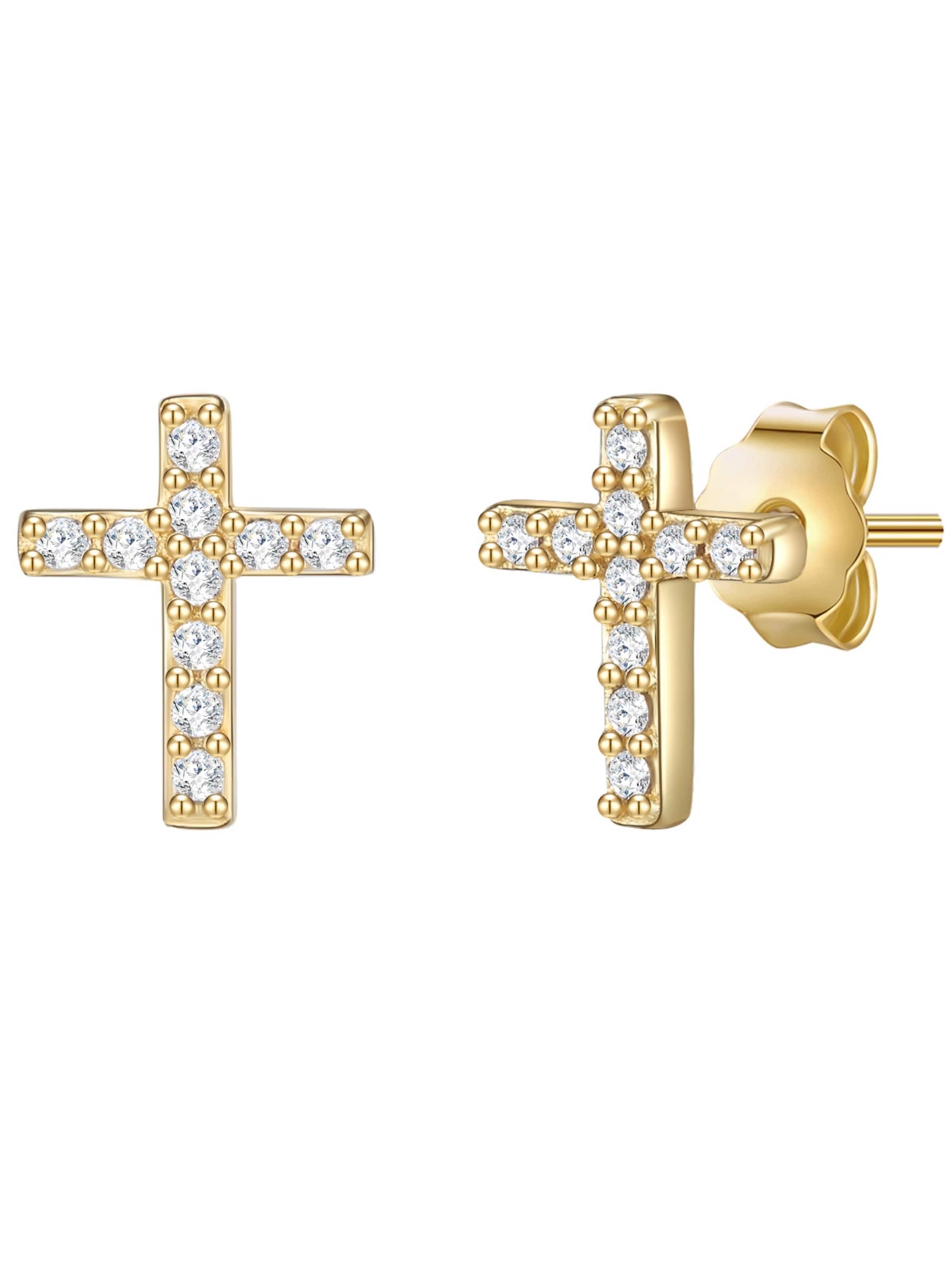 Lulu & Jane Oorbellen in Goud: voorkant