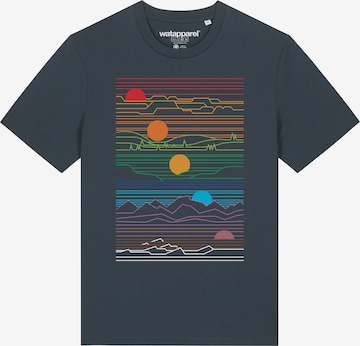Watapparel Shirt ' Sun And Moon ' in Grey: front