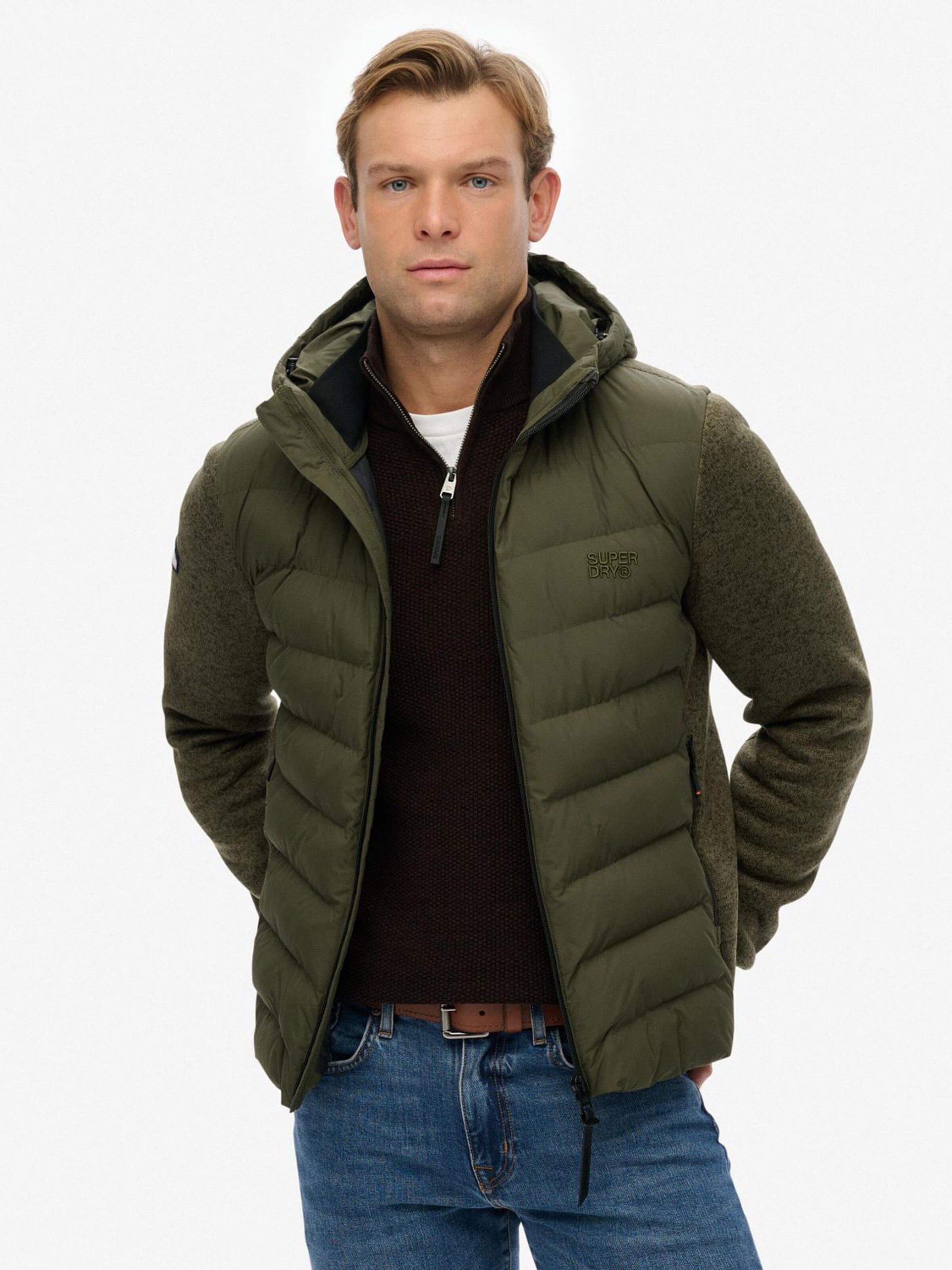 Manteau d’hiver Superdry en vert : devant