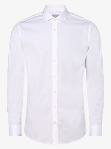 Coupe slim Chemise business Tiger of Sweden en blanc : devant