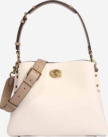 Borsa a spalla di COACH in beige: frontale