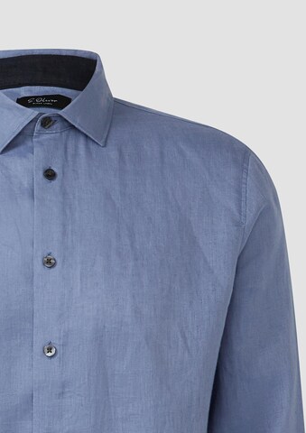 s.Oliver Regular fit Button Up Shirt in Blue